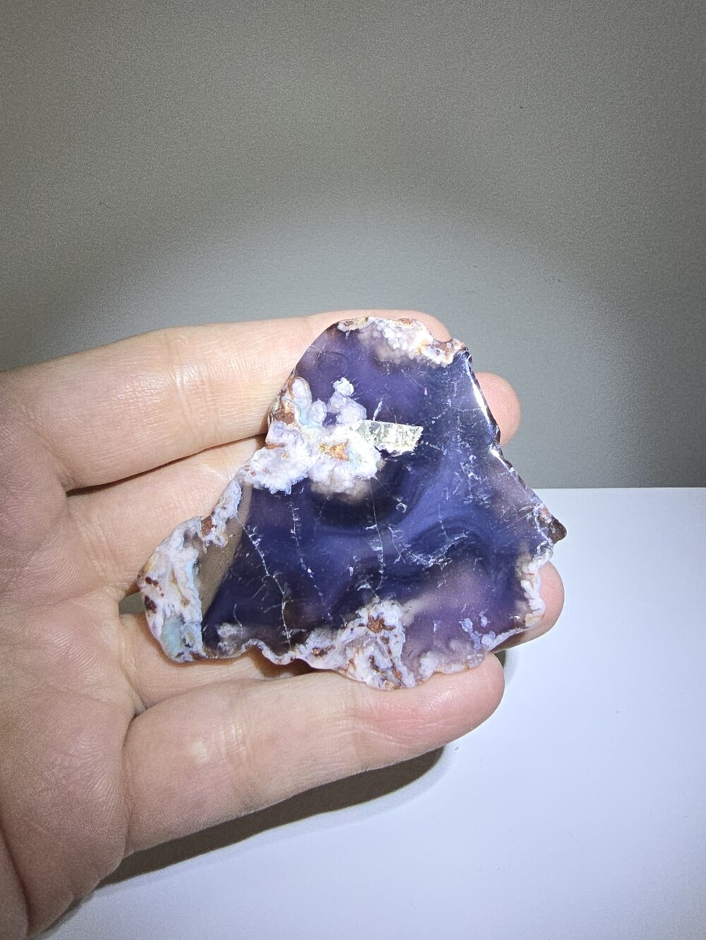 Blue Flower Agate Crystal Freeform #B
